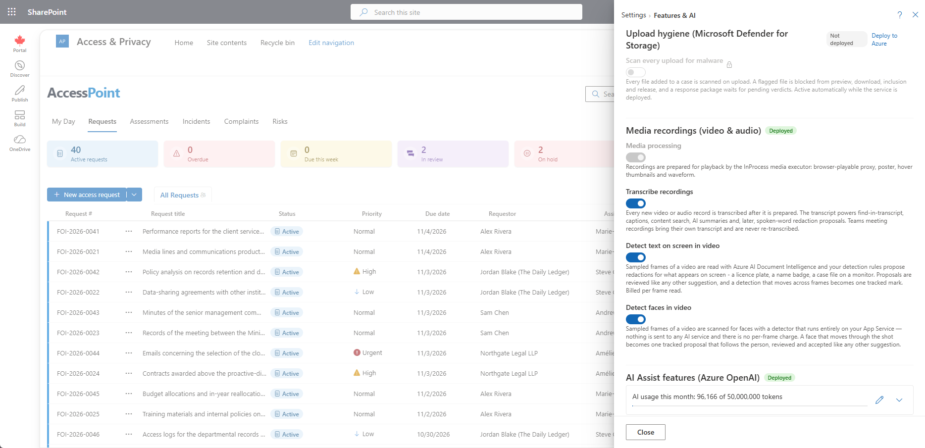 The Media recordings and upload hygiene toggles