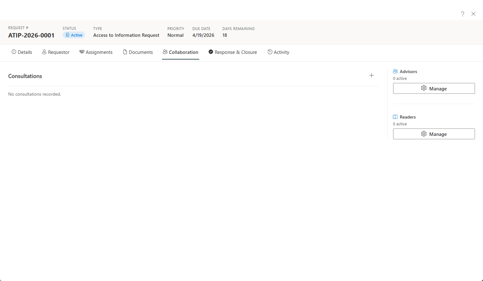 Collaboration tab