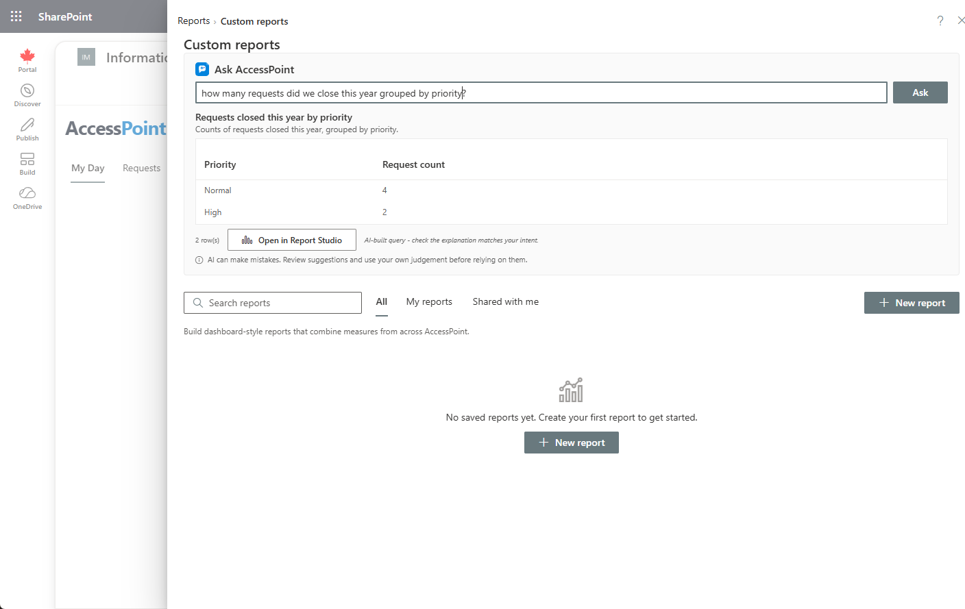 Ask AccessPoint for Reporting