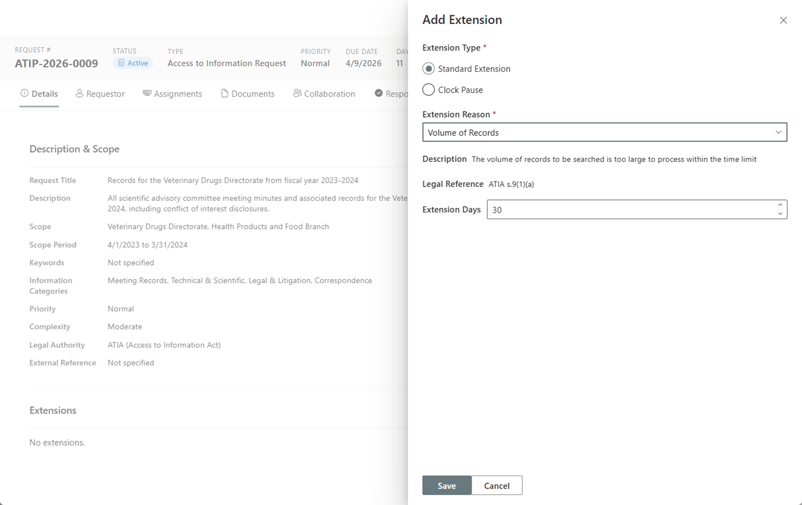 Deadline & Extension Management